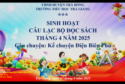 SINH HOẠT CLB ĐỌC SÁCH THÁNG 4 NĂM 2025